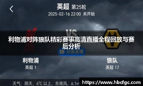 利物浦对阵狼队精彩赛事高清直播全程回放与赛后分析
